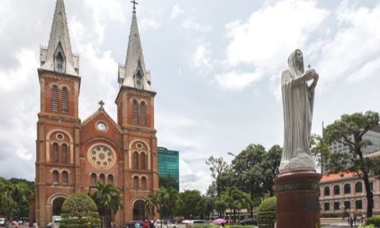 Vietnamese cathedral holds the statue of miraculous Virgin Mary